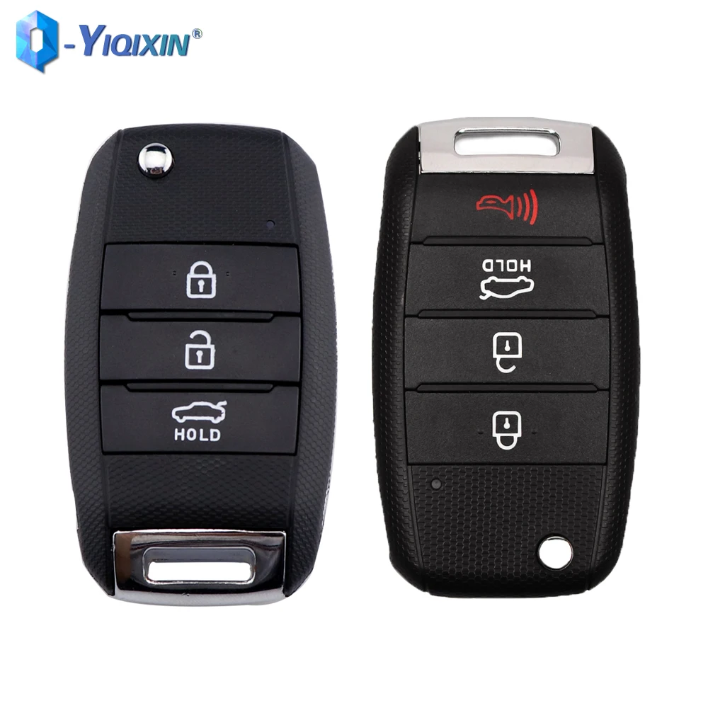 YIQIXIN 3/4 boutons pliant Flip étui pour clé intelligente pour Kia K2 K3 K5 Carens Cerato Forte Sorento housse pour Hyundai Avante Santa