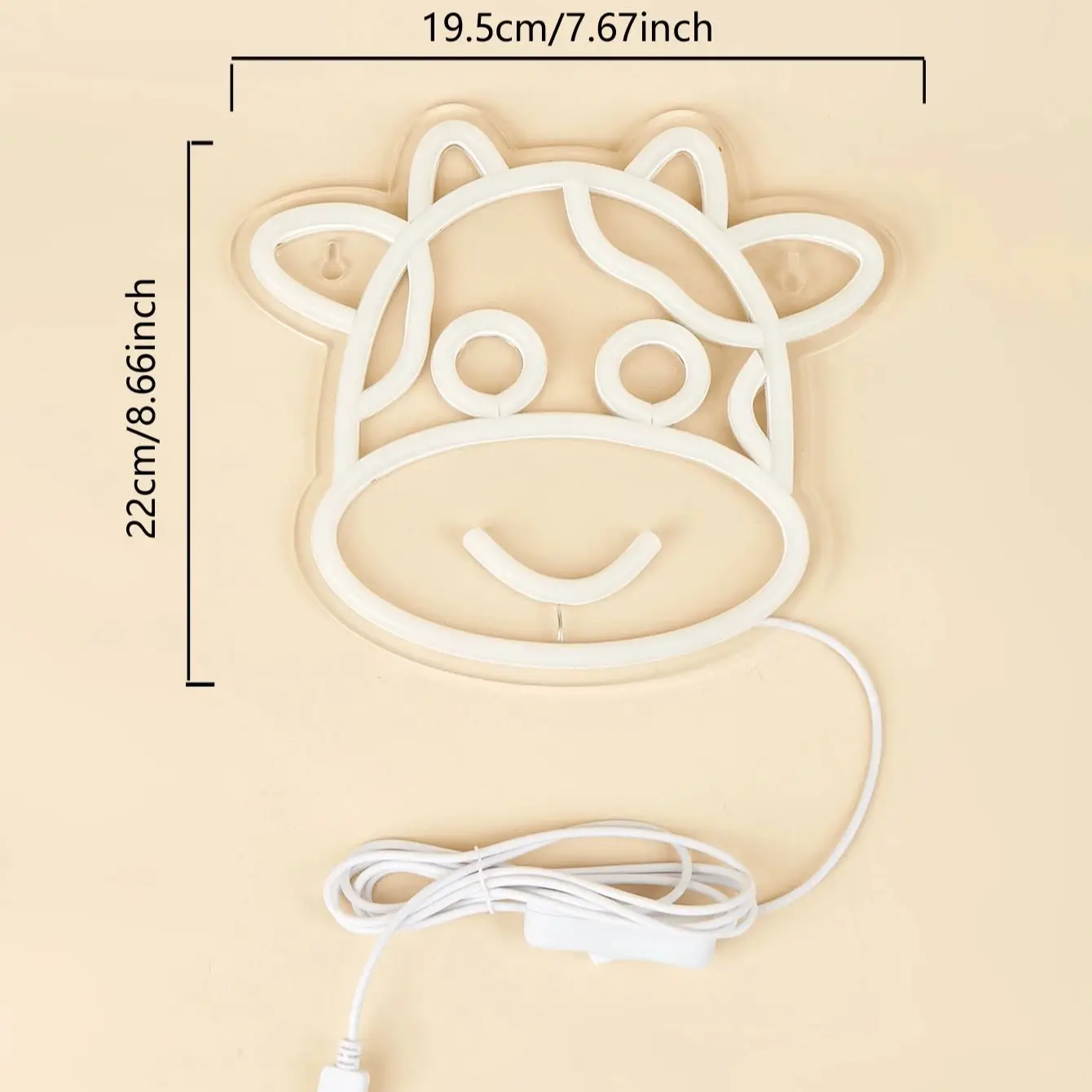 Chi-buy LED Neon Cartoon Cow USB Powered Neon Signs Decor Lamp Signs Birthday Gift Wall Art For Bedroom Room Bar Shop