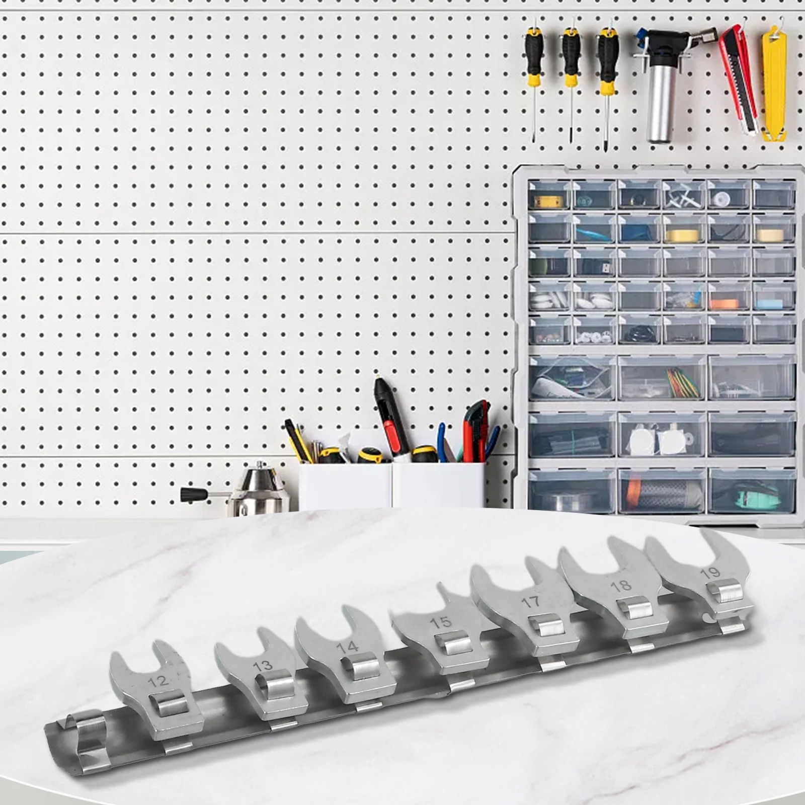 

Practical Wrench Ratchet Wrench With Storage Rack Anti-skid Heat Treatment Process Metal Metric For Production