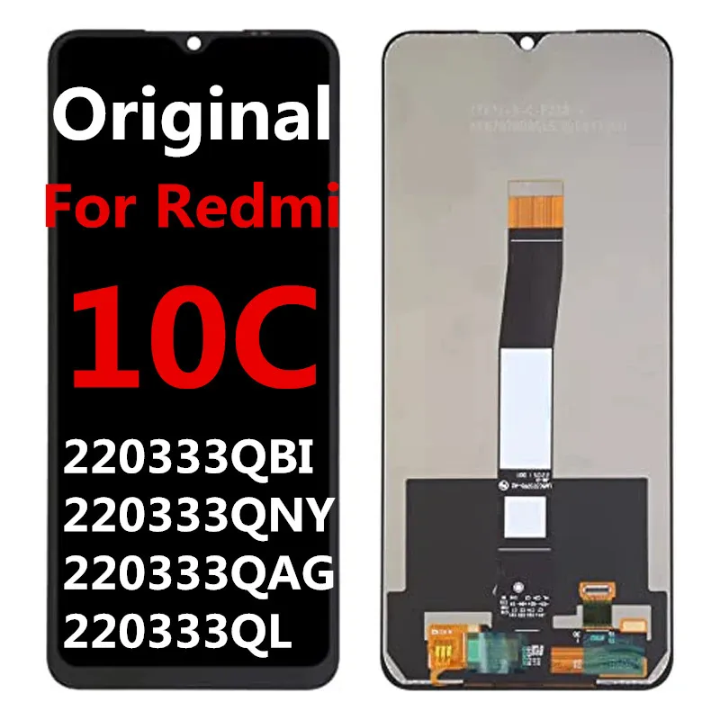 220333QAG 220333QBI 220333QNY 220333QL Original Lcd For Xiaomi Redmi 10C Display Touch Screen Digitizer Panel Assembly Screen