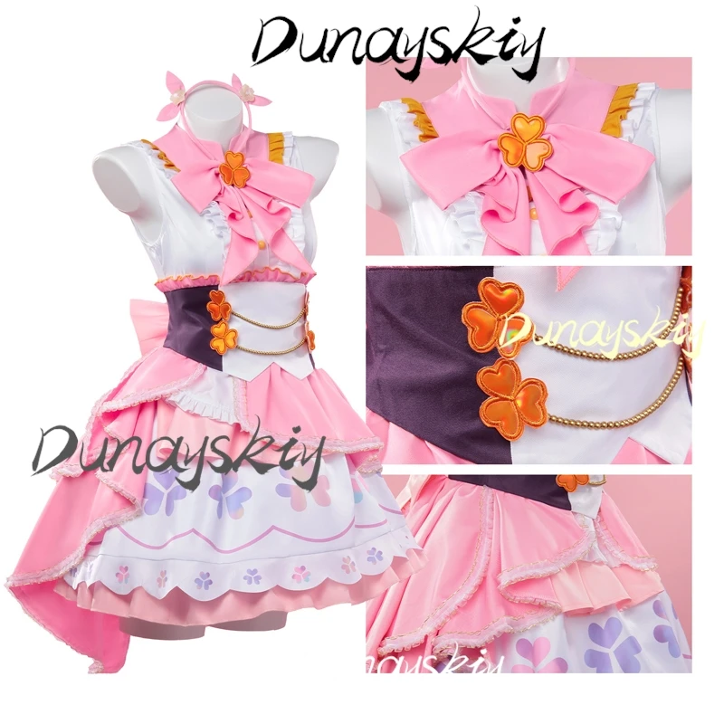 أنيمي لعبة Pjsk المزيد من القفز تأثيري موموي ايري تأثيري حلي شعر مستعار ملابس حفلات الهالوين للنساء فتاة الزي المخصص