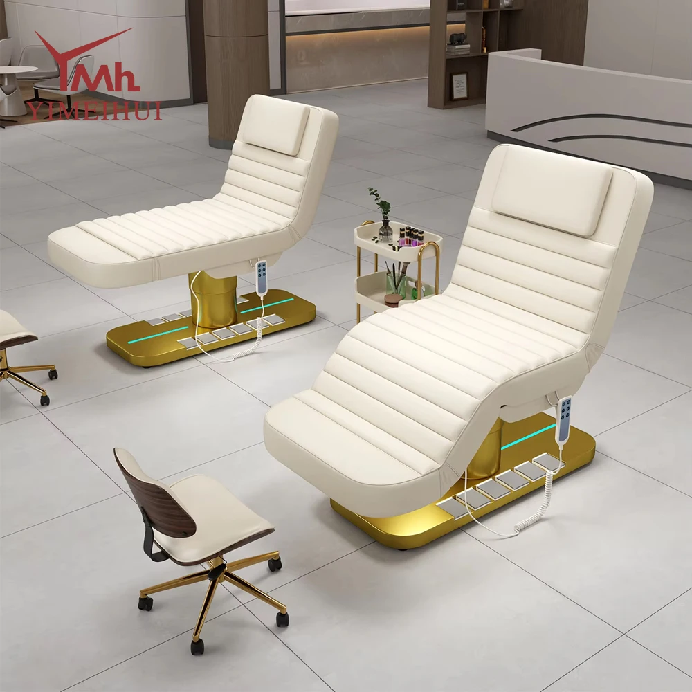 أثاث صالون التجميل، سرير سبا طبي للوجه، صالون كهربائي، مستلق، علاج مستحضرات التجميل، سرير تجميل