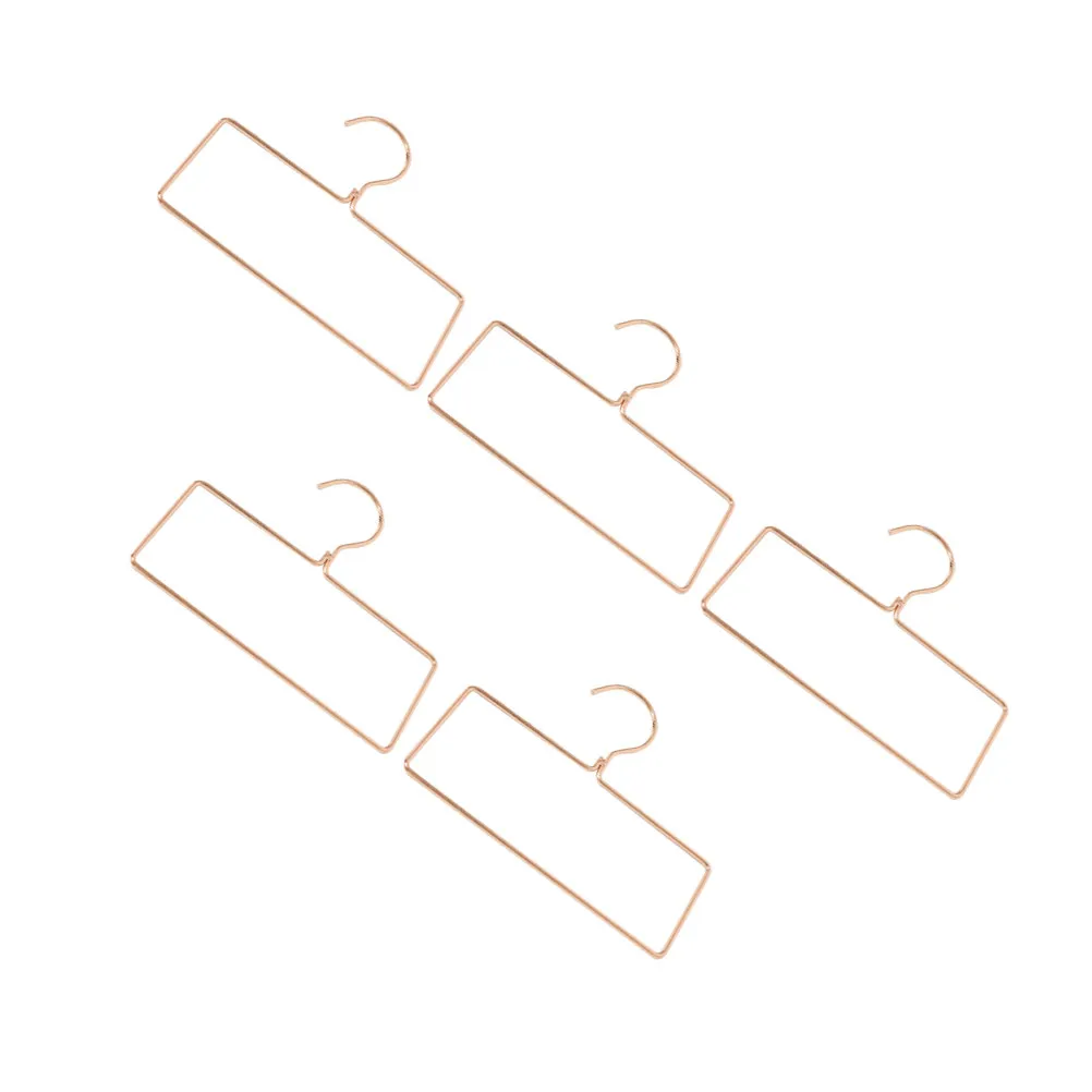 5Pcs Modern Square Metal Hangers Rust Resistant Sturdy Clothes Hangers for Home Laundry Boutique Scarf Towel Underwear Clothes