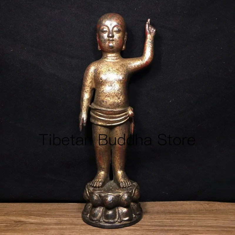 

27cm Antiques and Antiques Collection Pure Copper Tuo Jin Zhi Tian Zhi Di Tai Zi Buddha Bronze Statue Buddha Statue Decoration