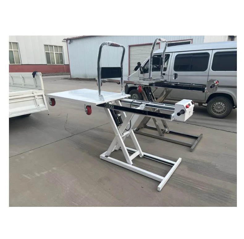 

Гидравлическая подъемная тележка Ximuleke из нержавеющей стали, 250 кг, 1 м/1,2 м, ножничный погрузчик для удобной погрузки/разгрузки с платформой