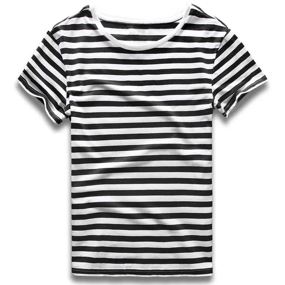 Men Striped T-Shirt Stripes Top Tees Male Fashion Short Sleeve Blue Red White Black T Shirt Costume Cosplay Party