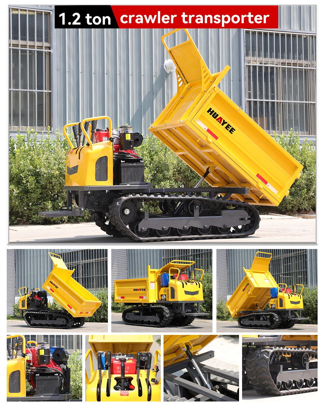Kostenlose Lieferung. 4-Tonnen-Berg-Raupen-Kleinwagen, Transporter, Mini-Muldenkipper, 3-Tonnen-automatischer Muldenkipper, kann individuell angepasst werden – Detail 7