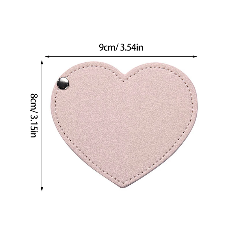 Portable Heart Shape Mirror Sliding Cover Make-Up Mirror Pocket Mirror Sliding Cover Handheld Mini Pocket Mirror Makeup Mirror