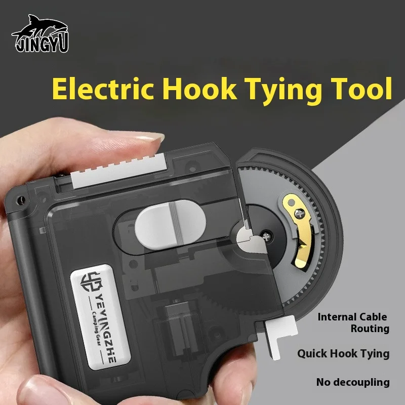 

Fully Automatic Electric Hook Tier-10s Quick Knotting, No Slip, Fits All Hook Sizes | Portable Fishing Knot Tool for Lightweight