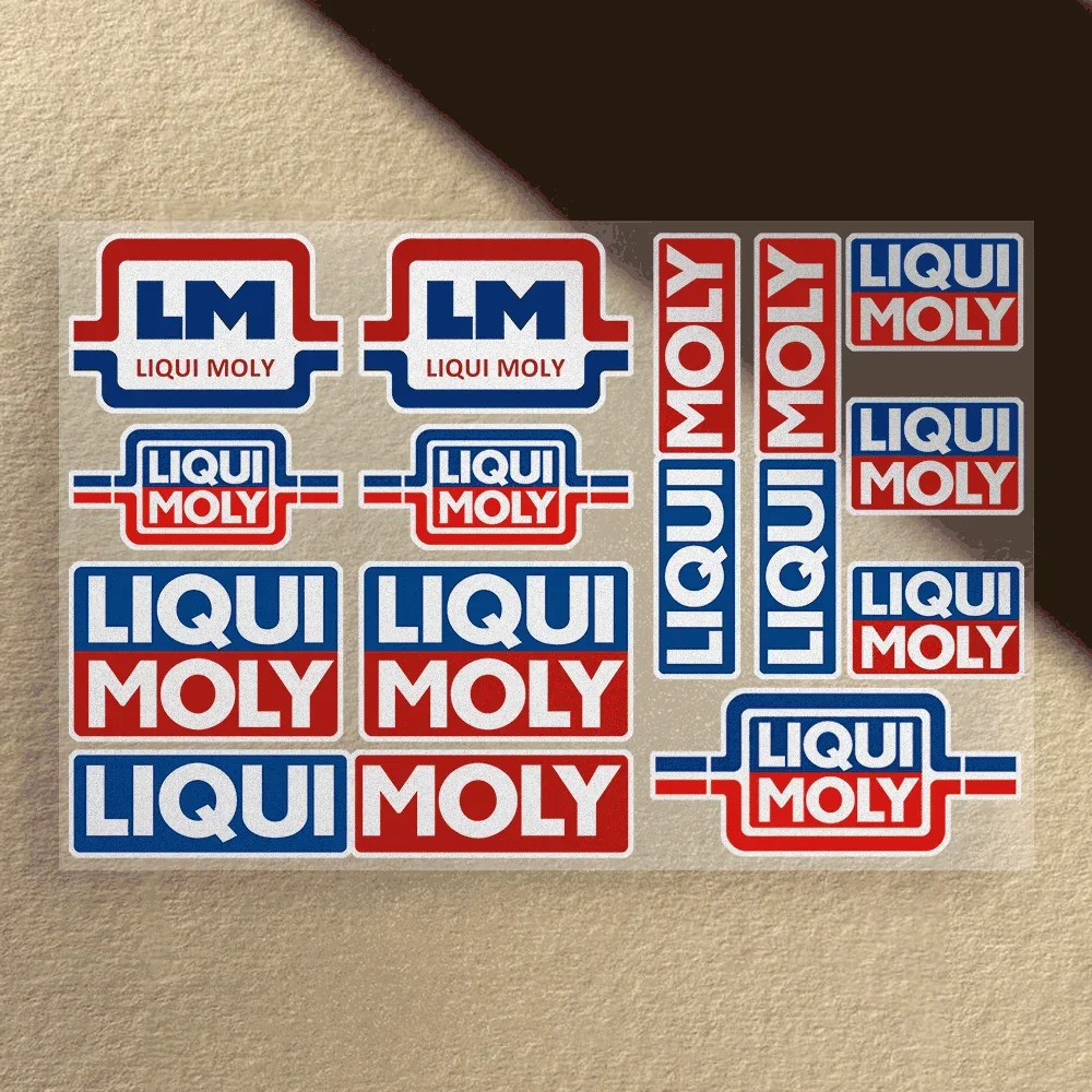 

Motorcycle Sticker Waterproof for Helme Tank Car Body Bicycle Universal Vinyl Decal L-LIQUI LM M-MOLY