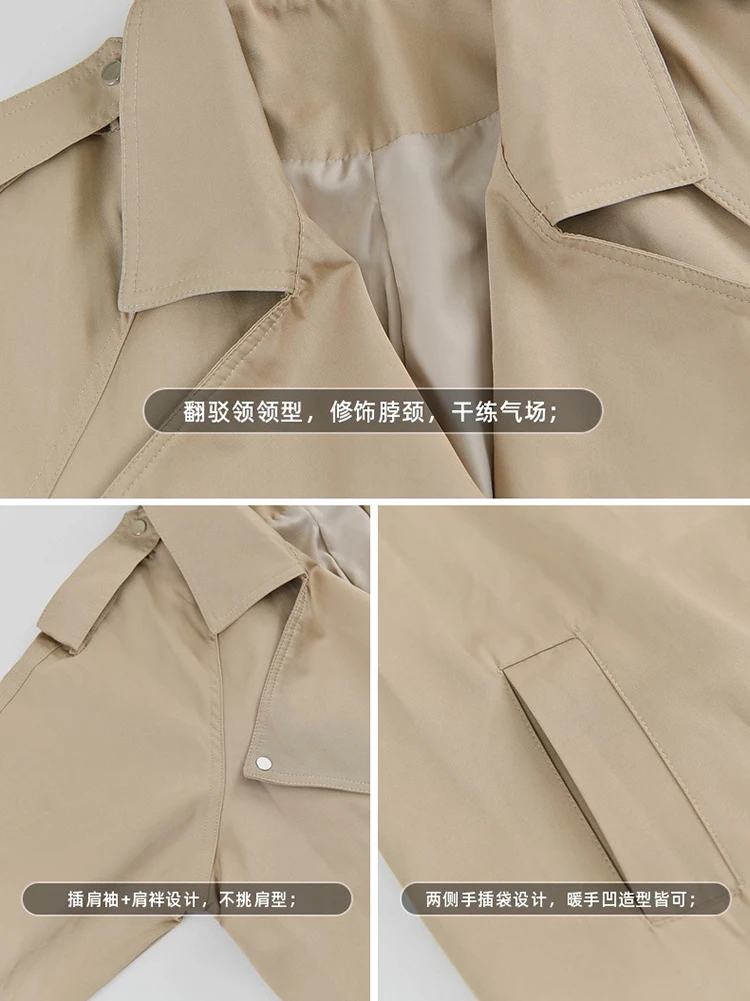 Fall Winter Thicken Khaki Long Trench Coats Women Casual Loose Cotton Padded  Lined Gabardina Parkas New Warm Windbreaker Jacket