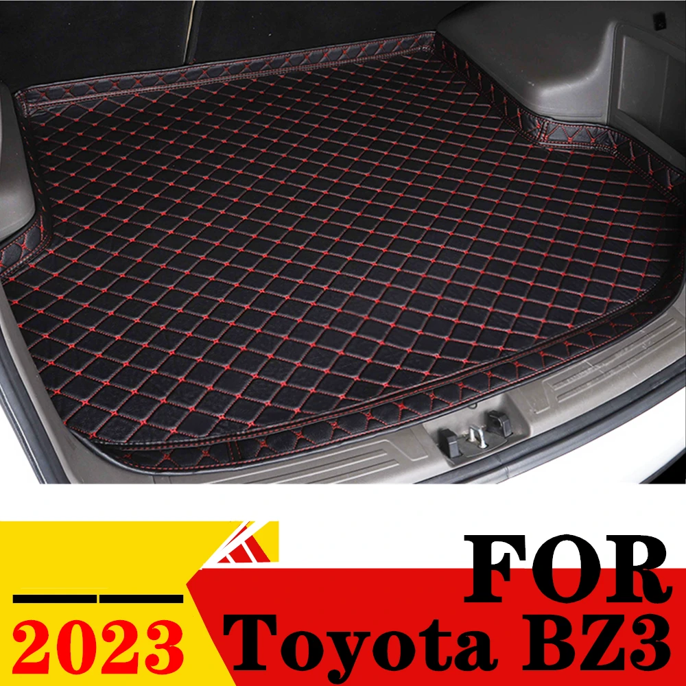 High Side Car Trunk Mat For Toyota BZ3 2023 XPE Leather Auto Tail Boot Tray luggage Pad Rear Cargo Liner Carpet Protect Cover