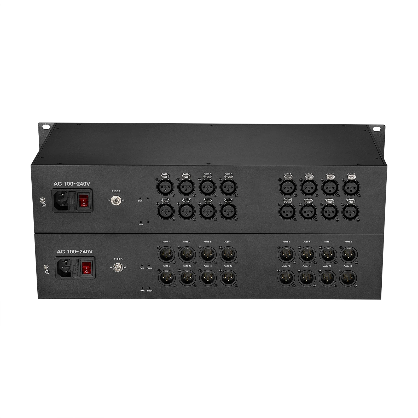 NEW 16-ch XLR Audio to Fiber Converter,broadcasting Voice Audio Over a Single SC/ST/FC/LC Fiber