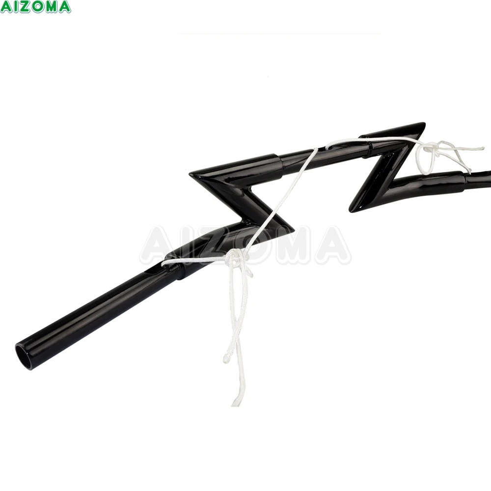Motorcycle 1\'\' & 25mm Handlebar Universal Custom Z Bars Black For Harley Chopper Sportster XL Dyna Glide Softail Custom Bobber