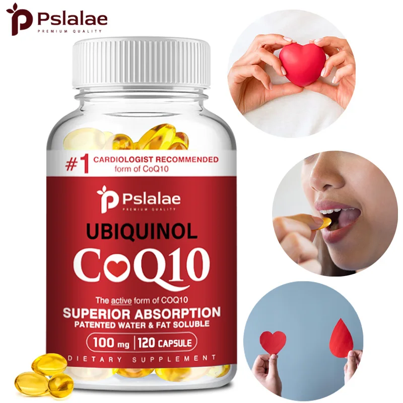 CoQ10 Capsules 100mg - Heart Healthy & Anti-Aging, Cardiovascular & Energy Supplement - Gluten Free, Non-GMO