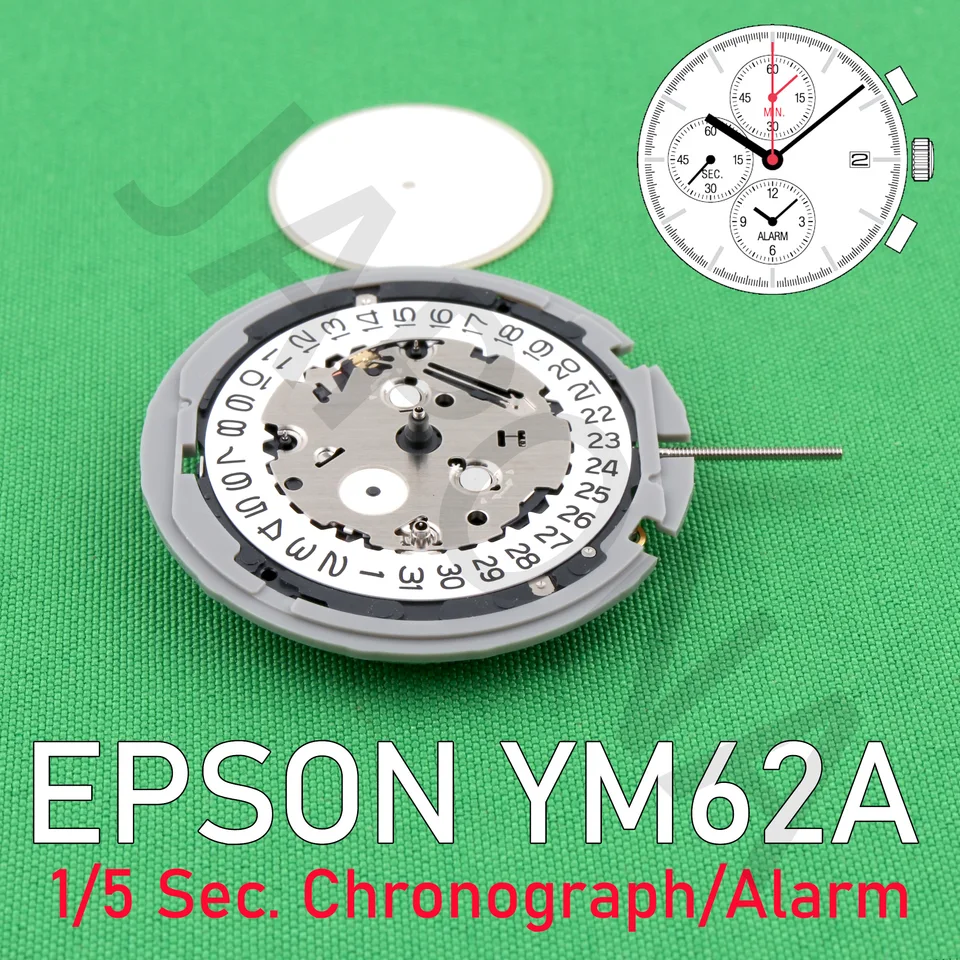 YM62A Quartz Chronograph Movement 12''