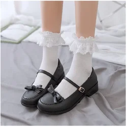 1 Pair Mid-tube Socks Ladies Japanese lace lace Lolita White Lolita Princess Socks