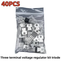 40PCS 8values * 5PCS Three terminal voltage regulator kit triode 7805 7809 7812 7815 7905 7912 7915