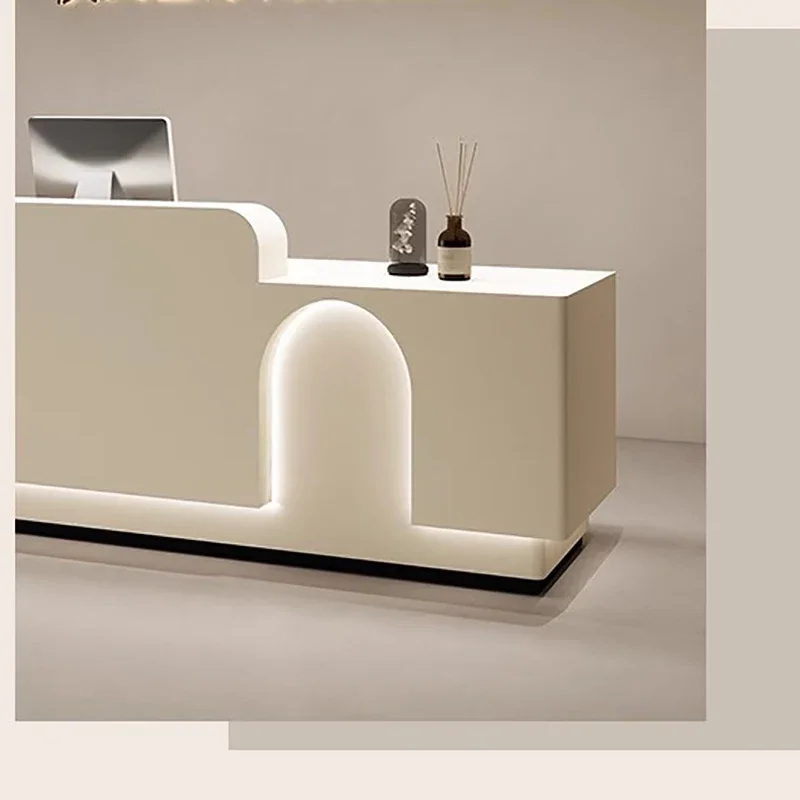 Clothing Store Display Table Shop Counter Supermarket Beauty Salon Furniture Restaurant Reception Desk Mirror Center Muebles Bar