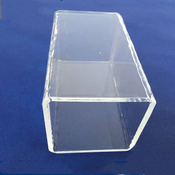 High quality square clear quartz glass tube 38*30