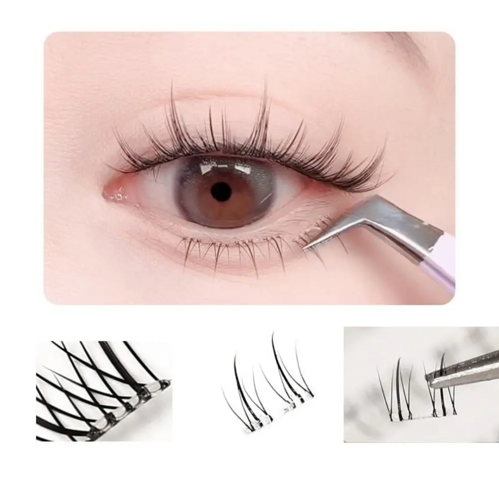 Segmented Glue-Free Lower Eyelash 120Clusters Soft Self-adhesive False Eyelashes DIY Makeup Eyelashes Bundles Makeup Tool