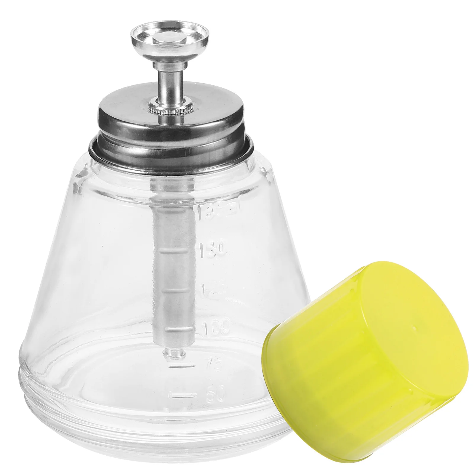 

180ml Empty Glass Pump Bottle Nail Polish Remover Durable Aluminum Core Reinforced Elegant Design Practical Storage