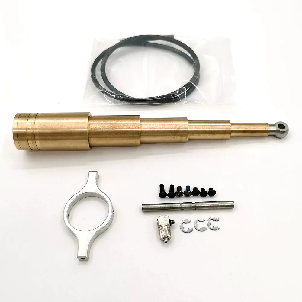 30kg Load Brass Telescopic Hydraulic Cylinder Center Mount Lift for 1/14 Tamiya RC Dump Truck Tipper DIY Upgrade Parts