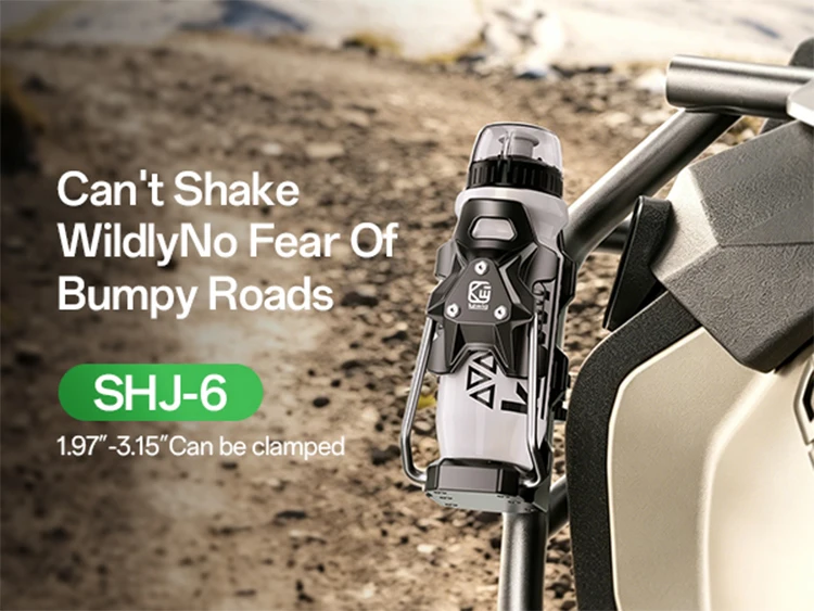 Kewig SHJ-6 Motorrad-Getränkehalter, verstellbar, Diebstahlschutz, Anti-Fall, 360° ° Drehbare Getränkeflaschenhalterung für Roller, E-Bike und Fahrrad – Detail 5