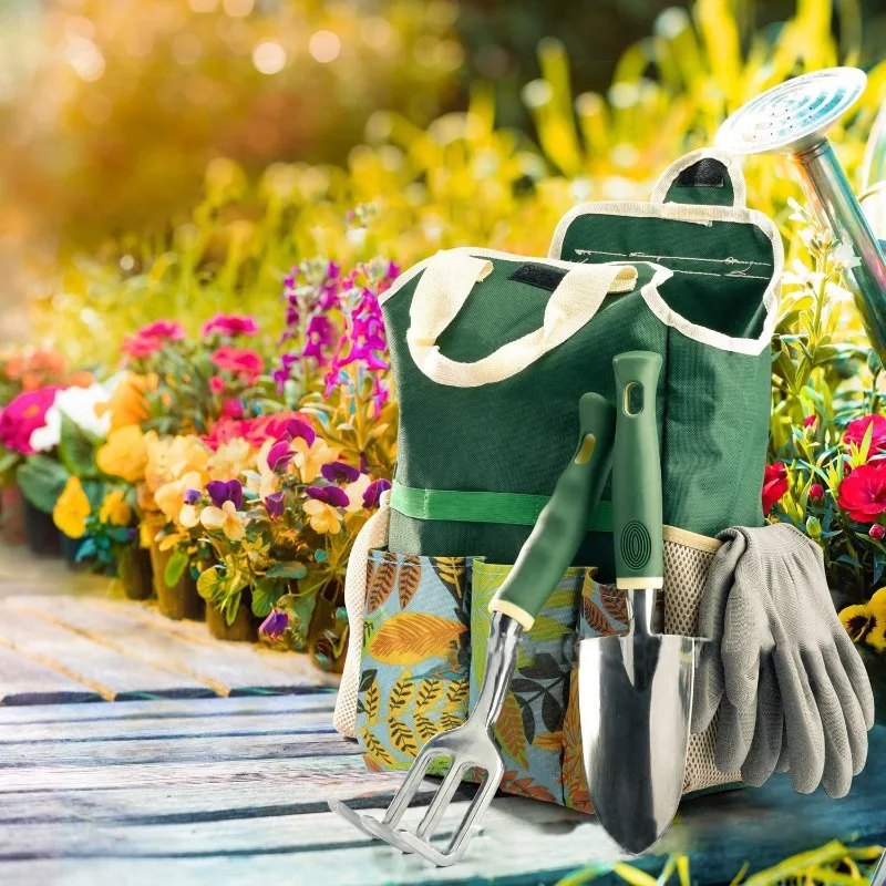Garden Tool Set with Storage Bag, Sprayer & Pruning Shear Fit For Home Flower Planting