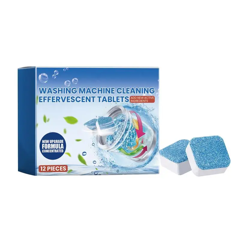 

Washing Machine Tank Cleaning Tablets 12 Pieces Powerful Washing Machine Descaler Clean Washing Machine Safe Deodorant Tablets