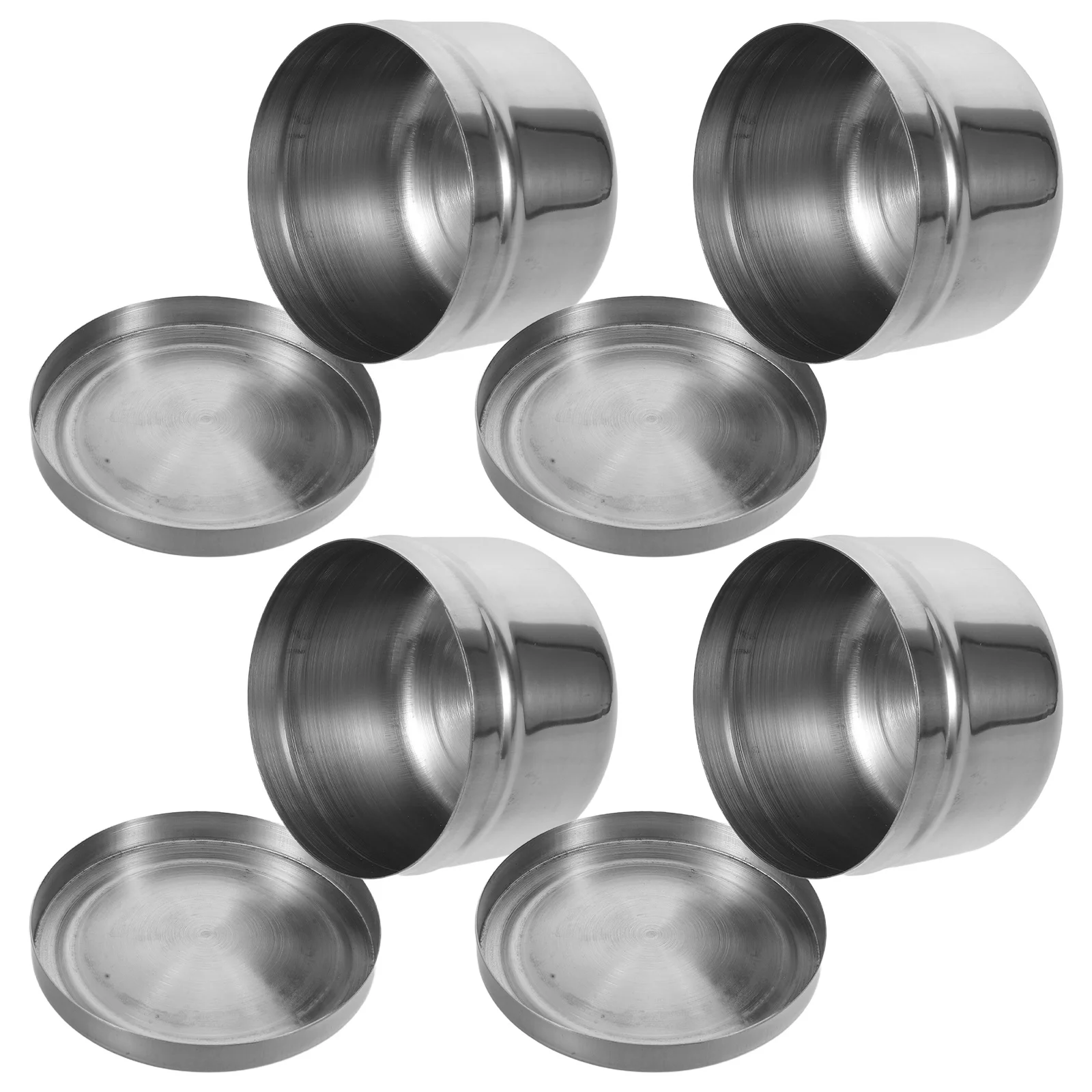 

4Pcs Cotton Swab and Pad Organizer Stainless Steel Moisture Proof Storage Jar for Makeup Removal Skincare Tools Cotton Rounds