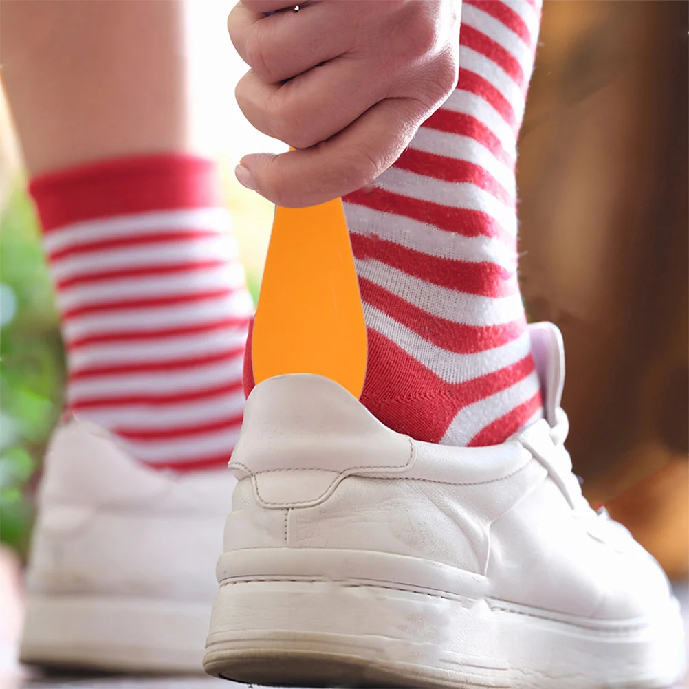 2 pezzi grattaschiena lungo calzascarpe in plastica bifacciale multifunzionale manico lungo aiutante per scarpe grattaschiena portatile