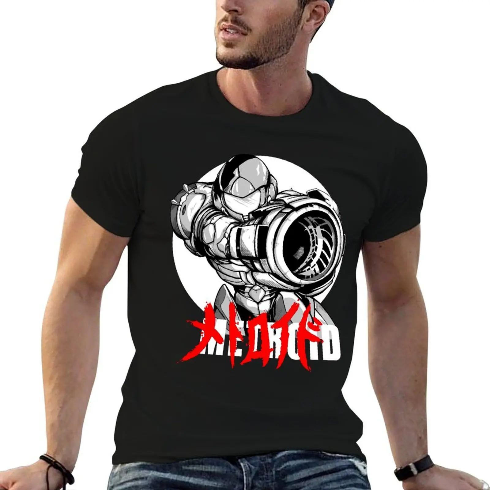 

man t shirt heavy for Metroid shirts man vintage t shirt graphic t cotton man plain T-Shirt
