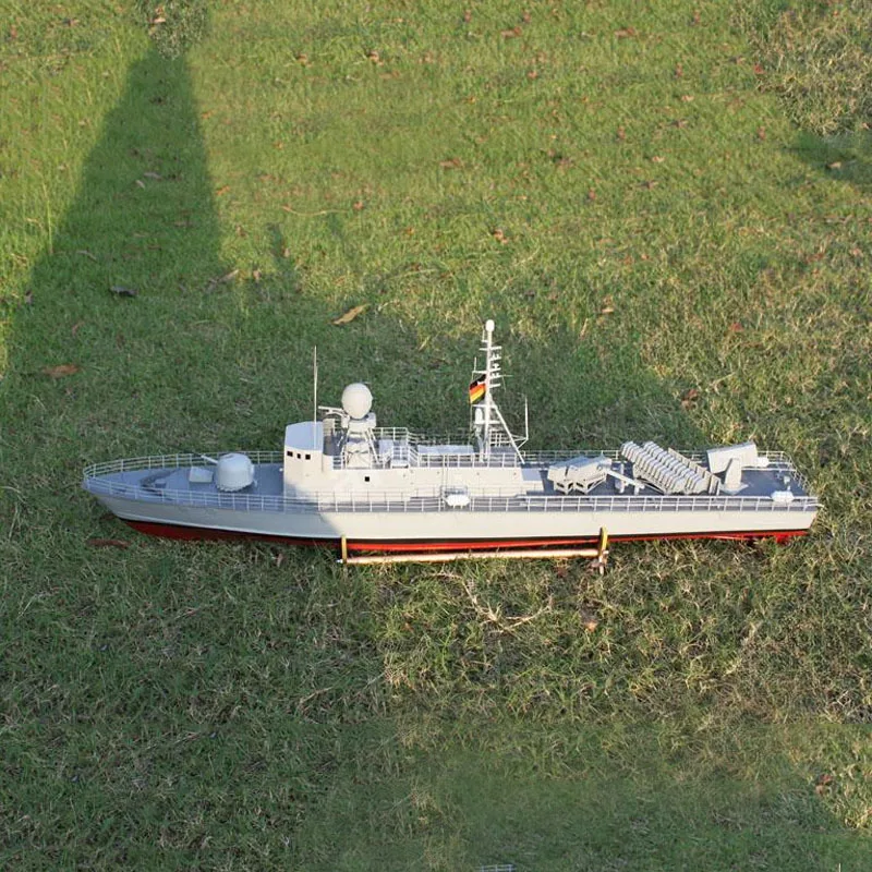 New 1/72 German 143A Missile Boat DIY Hand-assembled Ship Model Kit Remote Control Warship Model Kit Naval Battleship Toy Gift