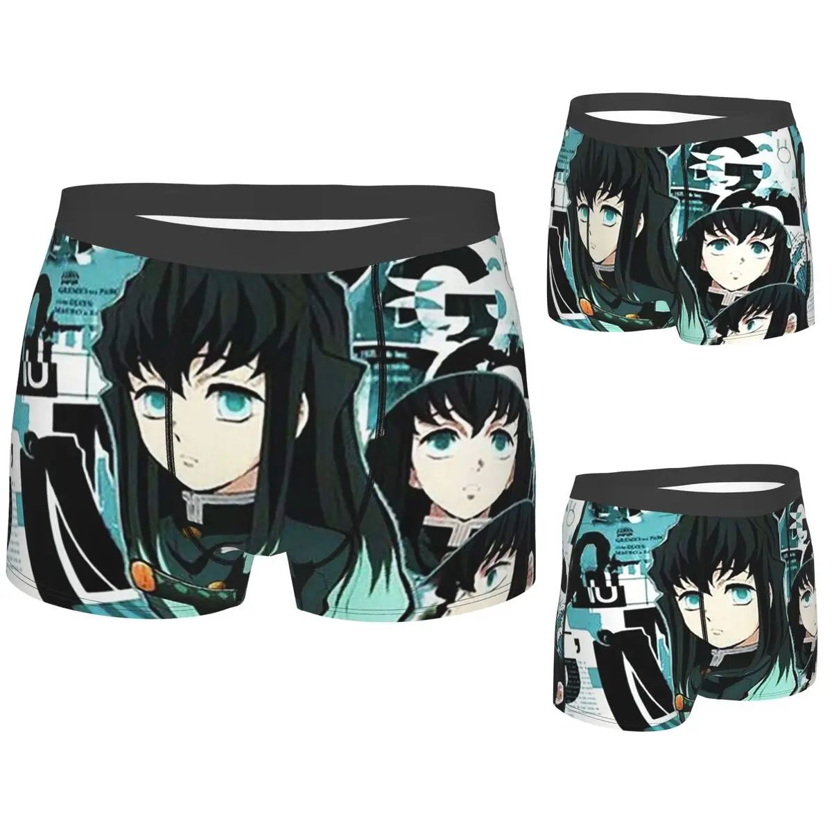 

Boxer Underpants Shorts Demon Slayer Muichiro Tokitou Panties Men Soft Underwear for Homme Man Boyfriend Gift