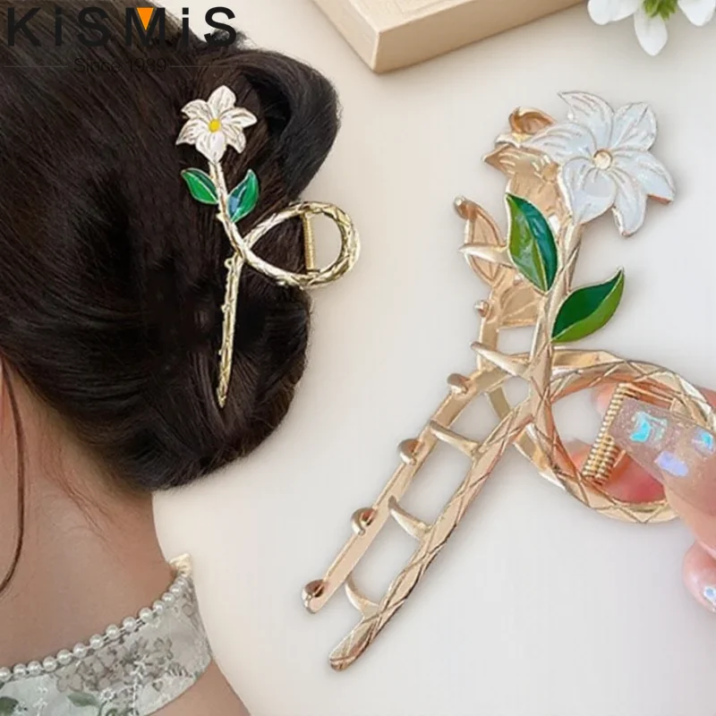 

Large Flower Hair Claw Clip for Women Strong Hold Hair Clamp Boho Style Hair Accessories for Girls Elegant Headdress Barrette
