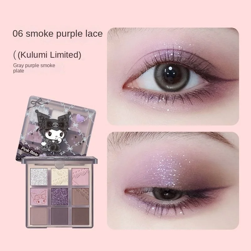 Pinkbear 9 Colour Matte Glitter Eyeshadow Palette With Soft & Pure Contour Shades Waterproof Long Lasting Korean Eye Makeup