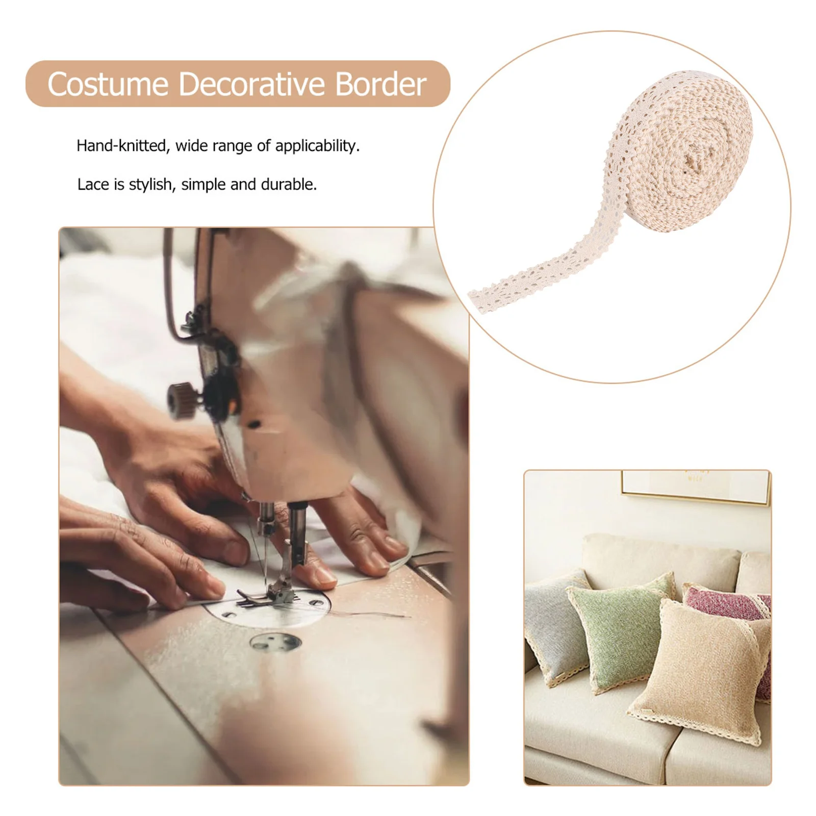 

10 Yards Cotton Lace Trim Floral Embroidery Diy Craft For Sofa Cushion Clothing Decor Summer Quilt Sewing Ribbon Craft Lace