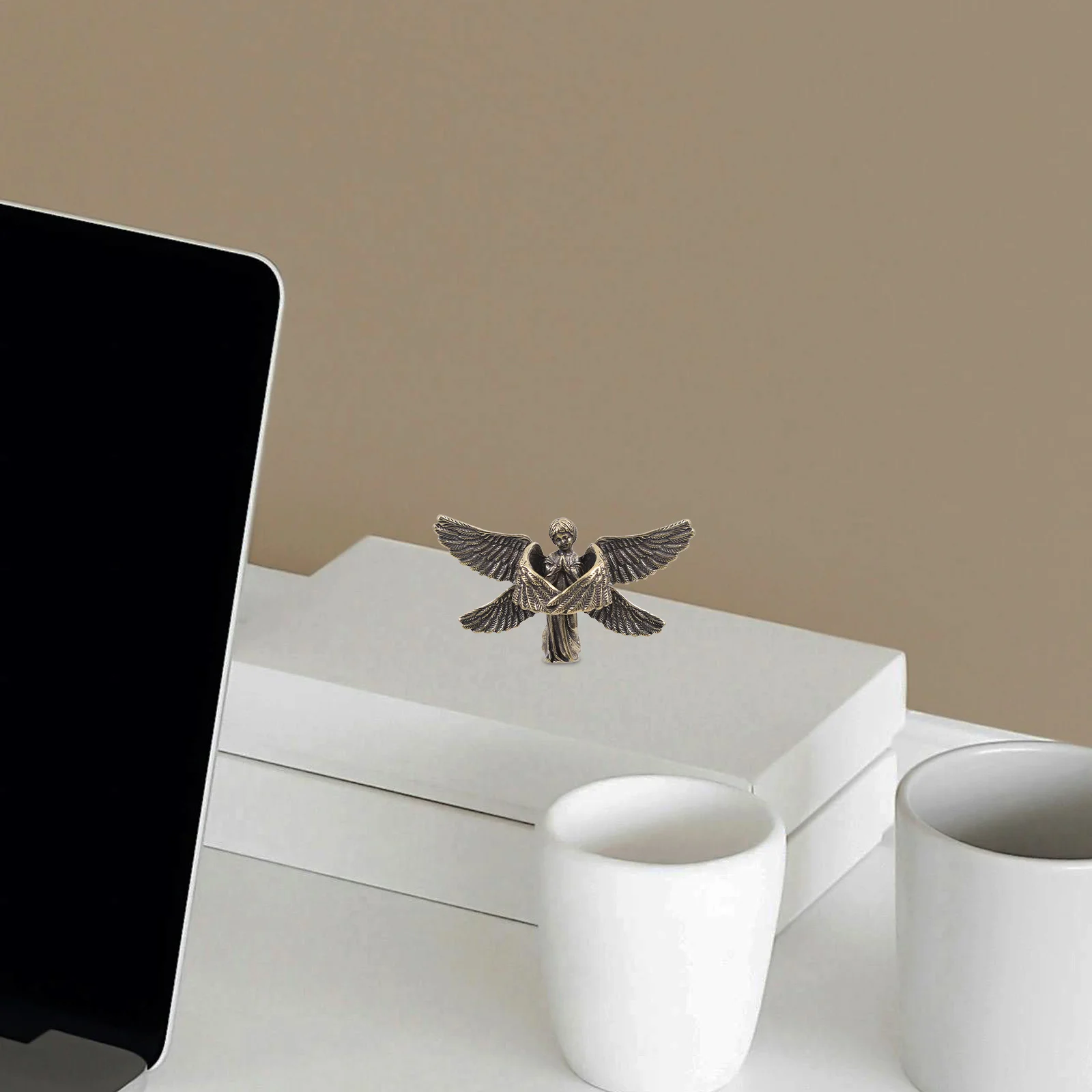 

Brass Angel Statue Desktop Decoration Small Golden Cupid Gift Exquisite Angel Ornament Brass Craft Statues Indoor Decor