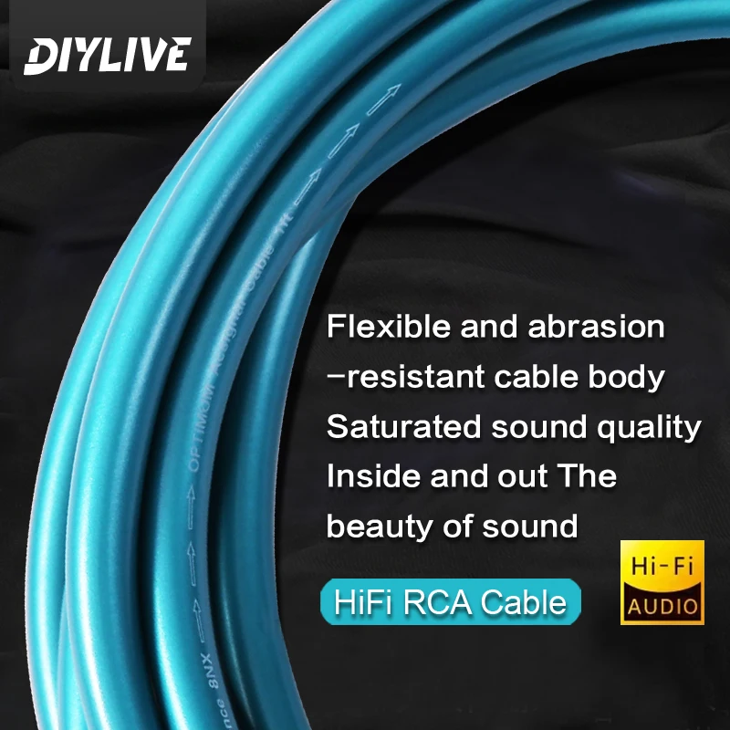 كابل إشارة نحاسي كريستالي واحد 8N عالي الرياح مطلي بالفضة كابل صوت HiFi كابل كبير بطبقتين من طبقة حماية أساسية