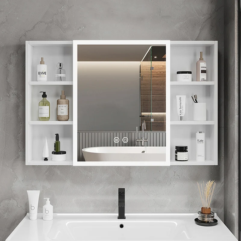 Storage White Bathroom Cabinets Wall Lights Mirror Vanity Bathroom Cabinet Storage Kitchen Filing Meuble De Rangement Furniture