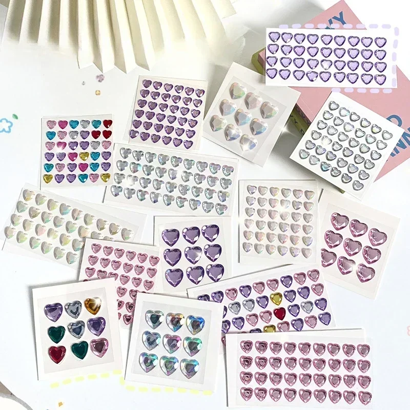 Yüz süslemeleri kristal çıkartmalar Glitter Eyeliner kaş çocuklar yüz elmas geçici dövme Rhinestone 3D Eyeliner çıkartmalar