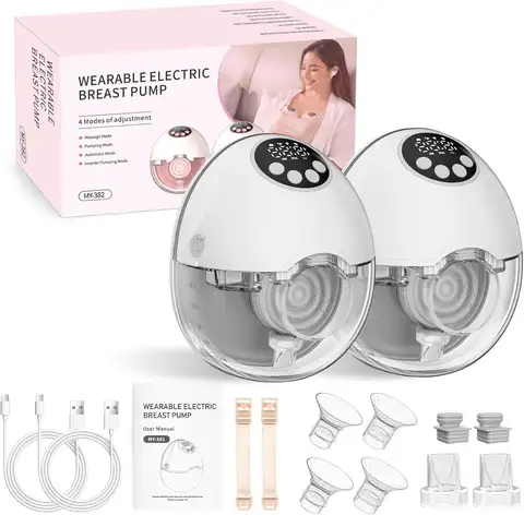 Wireless Wearable Breastmilk Pump Handsfree BPA Free 4 Mode 12Levels Low Noise  Painless Wearable Electric Breast Pump On-the-go