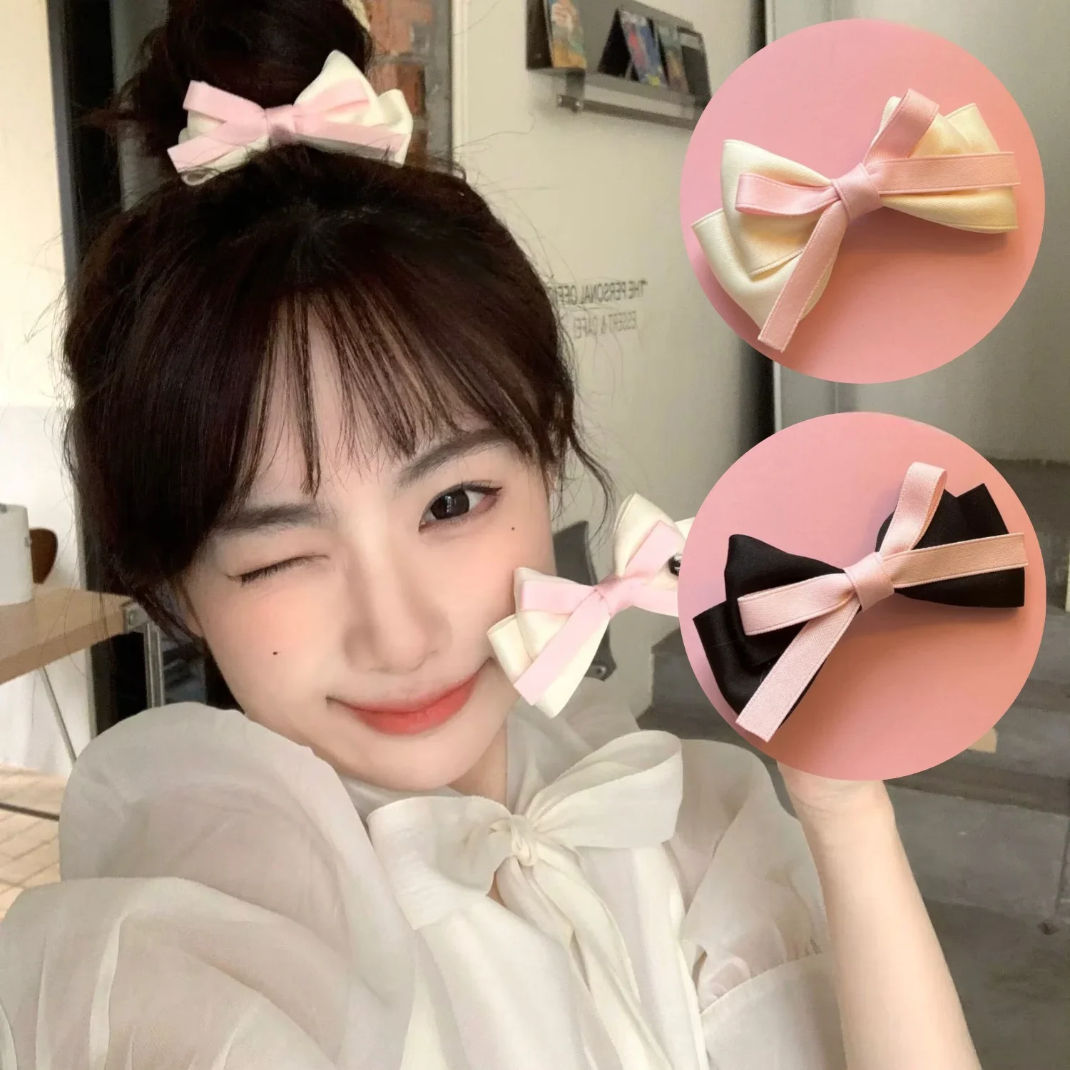 

Korean Bow Headwear Sweet Girl Bowknot Princess Hair Clips Kids Bangs Clips Hair Accessories for Girl Заколка Для Волос