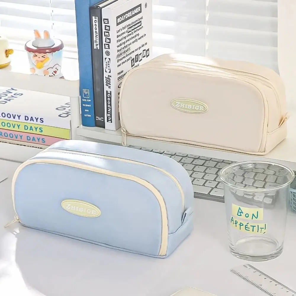 Large Capacity Pencil Bag Simple Design Stylish Stationery Storage Practical Multiple Sections Pencil Case High-value