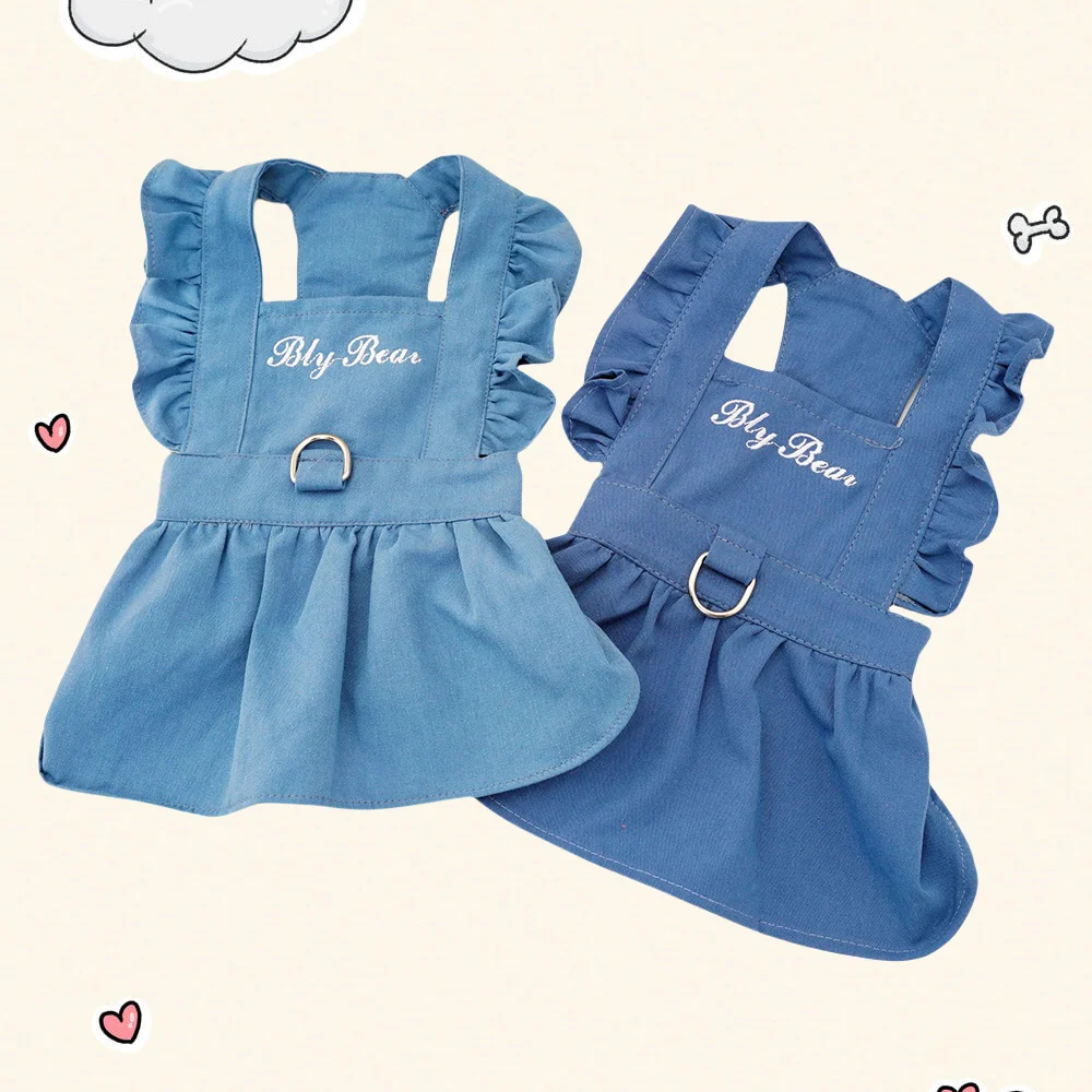 

Demmin Fabric Dog Dress - Casual Chic Pet Gown for Small Dogs, Puppy kitten Party Outfit, Photo-Worthy