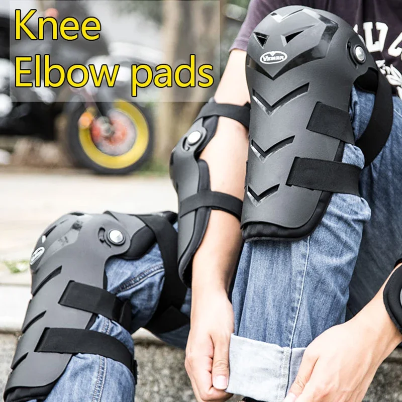 

Vemar 4 Pcs/Set Motorcycle Elbow Knee Pads Motocross Riding Cycling Protector Motorbike Off-road Racing Moto Bike Knee Brace