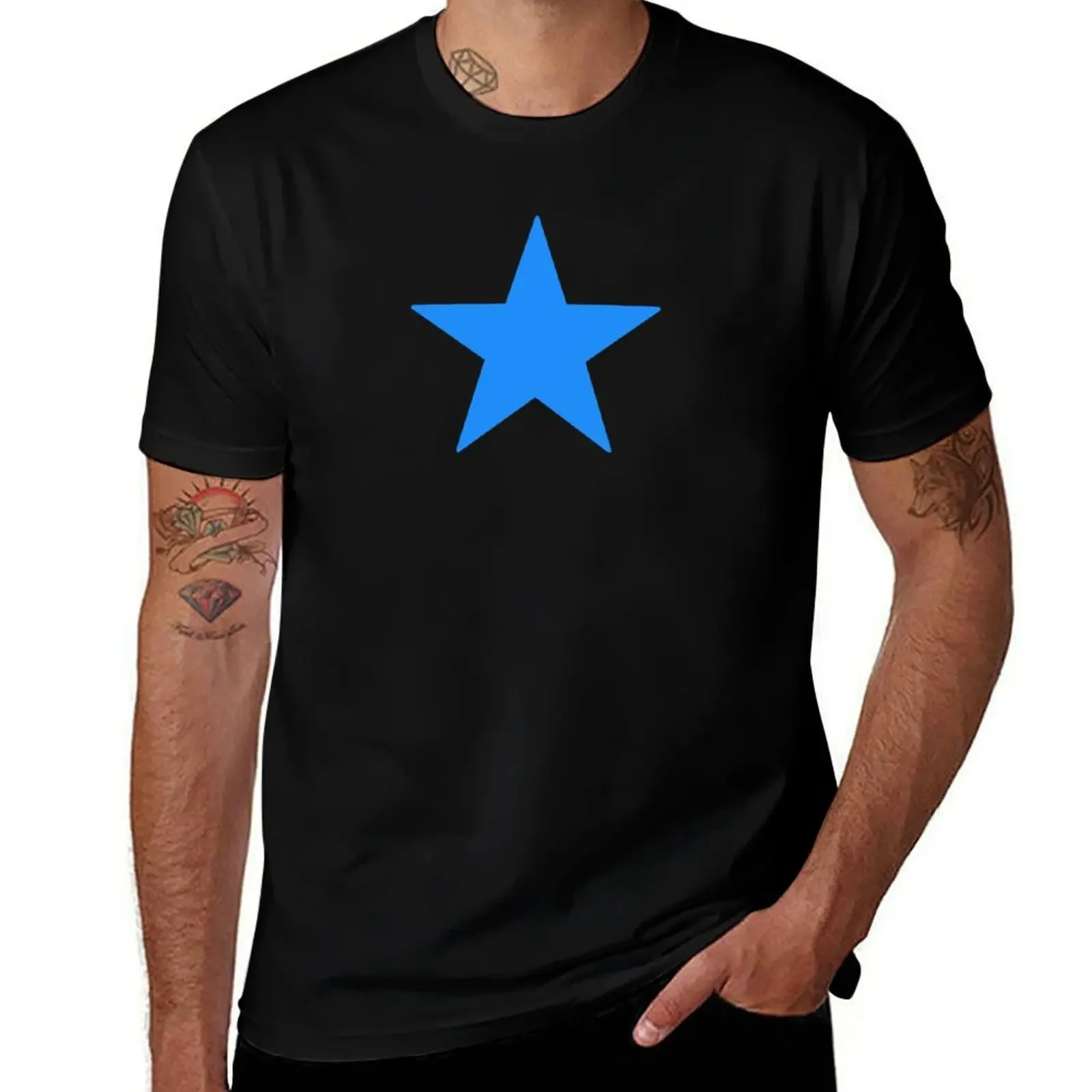 Blue Star T-Shirt customizeds new edition custom t shirt Men's clothing