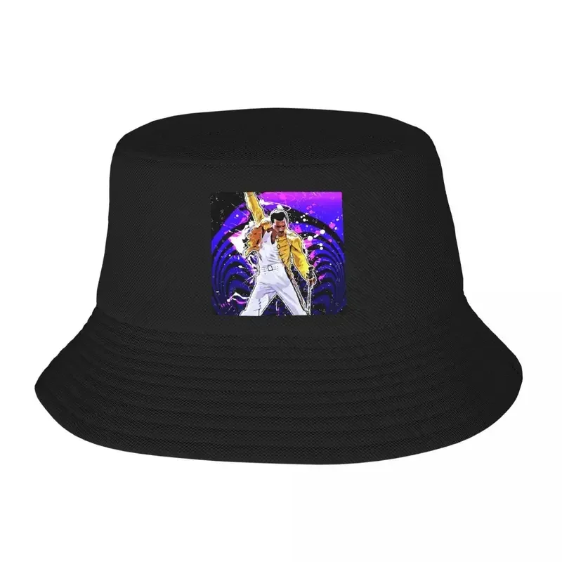 Custom Freddie Mercury beach bucket hat men women unisex summer fisherman cap