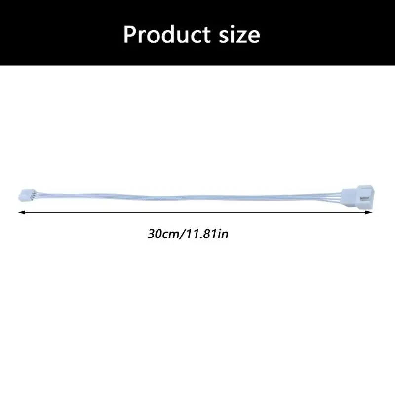 R53C Premium PVC Housing 4PIN CPU Fan Power Extension Cable Simplifies Installation In Gaming Rigs And Workstations 11.81inch